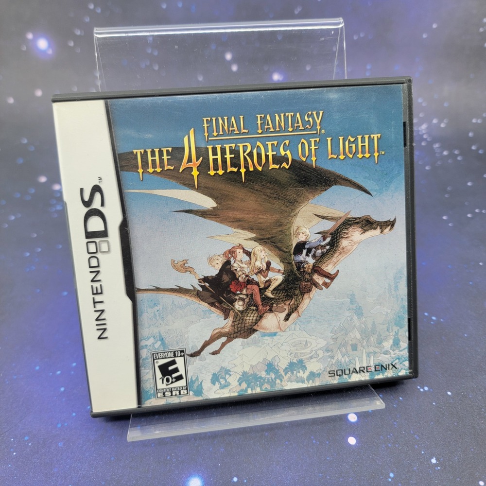 Final Fantasy The 4 Heroes of Light Nintendo DS CIB Square Enix w/ Poster